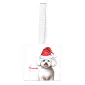 Bichon Frise Hond Twee Foto Kerstvakantie Decoratie (Voorkant)