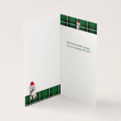 Bichon Frise Hond Vakantie Groen Geplaagd Kerstmis Kaart (Binnen)