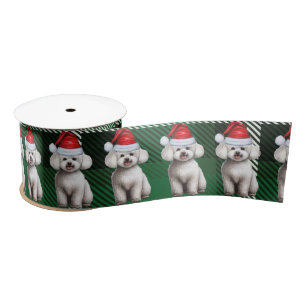 Bichon Frise Hond Vakantie Plaid Grappige Kerst Satijnen Lint