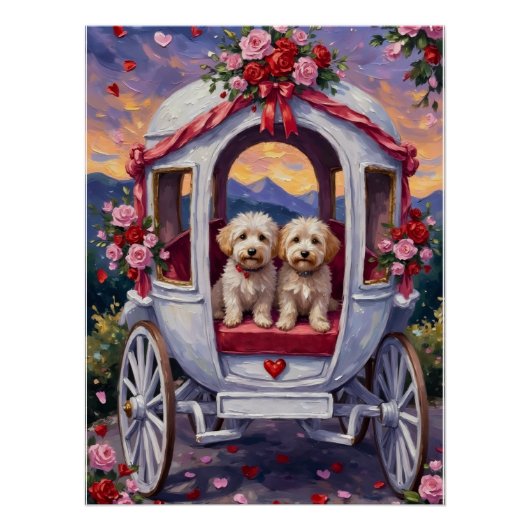 Bichon Frise Hond Valentijnsdag Perfect Poster (Voorkant)
