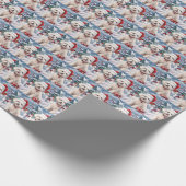Bichon Frise Hond Winter Wonderland Kerstvreugde Cadeaupapier (Hoek)
