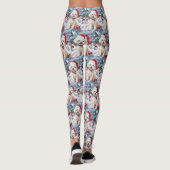 Bichon Frise Hond Winter Wonderland Kerstvreugde Leggings (Achterkant)