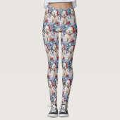 Bichon Frise Hond Winter Wonderland Kerstvreugde Leggings (Voorkant)