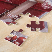 Bichon Frise Hond Winter Wonderland Kerstvreugde Legpuzzel (Zijkant)