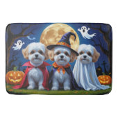 Bichon Frise Honden Pompoen Halloween Grappig Badmat (Voorkant)