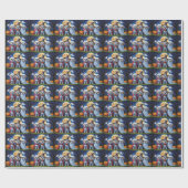 Bichon Frise Honden Pompoen Halloween Grappig Cadeaupapier (Vlak)