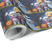 Bichon Frise Honden Pompoen Halloween Grappig Cadeaupapier (Rol Hoek)