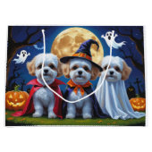 Bichon Frise Honden Pompoen Halloween Grappig Groot Cadeauzakje (Voorkant)
