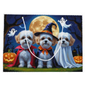 Bichon Frise Honden Pompoen Halloween Grappig Groot Cadeauzakje (Achterkant)