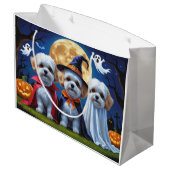 Bichon Frise Honden Pompoen Halloween Grappig Groot Cadeauzakje (Achterkant Gekanteld)