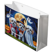 Bichon Frise Honden Pompoen Halloween Grappig Groot Cadeauzakje (Voorkant Gekanteld)