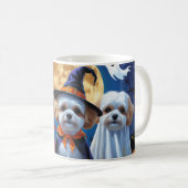 Bichon Frise Honden Pompoen Halloween Grappig Koffiemok (Voorkant rechts)