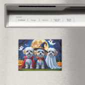 Bichon Frise Honden Pompoen Halloween Grappig Magneet (Insitu (Vaatwasser))