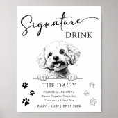 Bichon Frise Hondenbruiloft Handtekening Drink Tek Poster (Voorkant)