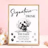 Bichon Frise Hondenbruiloft Handtekening Drink Tek Poster