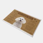 Bichon Frise hondenhuis regels, als het gebroken, Deurmat (Schuin)
