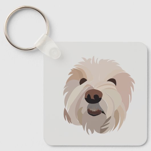 Bichon Frise Hondenliefhebber Bichon Frise Sleutelhanger (Voorkant)