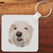 Bichon Frise Hondenliefhebber Bichon Frise Sleutelhanger (Achterkant)