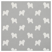 Bichon Frise Hondenras Silhouettes Patterned Stof (Swatch)