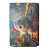 Bichon Frise Hondenroller Onderzetter Kerst Badmat (Voorkant Verticaal)