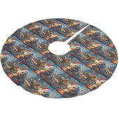 Bichon Frise Hondenroller Onderzetter Kerst Kerstboom Rok (Gekanteld)