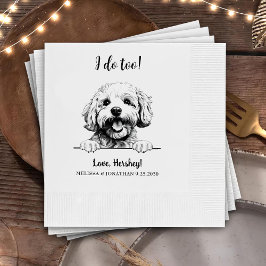 Bichon Frise Hondentekening gepersonaliseerd doe i Servet