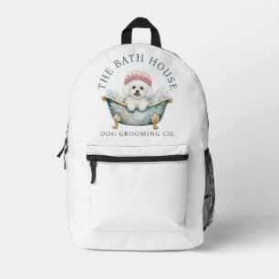 Bichon Frise Hondenverzorgingsrugzak Wit Bedrukte Rugzak
