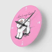 Bichon Frise Hows My Hair Ronde Klok (Hoek)