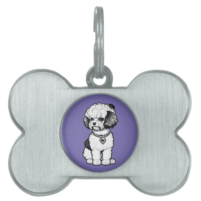 Bichon Frise Huisdieren Naamplaatje (voorkant)