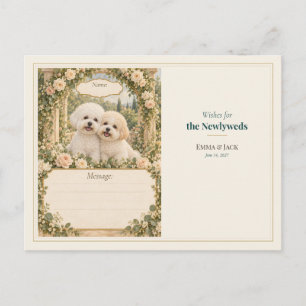 Bichon Frise Huwelijks Gastboek Wensen Briefkaart