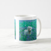 Bichon Frise in Bluebonnets Koffiemok (Voorkant rechts)