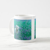 Bichon Frise in Bluebonnets Koffiemok (Voorkant links)