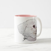 Bichon Frise in Deep Thood Tweekleurige Koffiemok (Voorkant rechts)