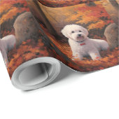 Bichon Frise in herfstbladeren Herfst Inspire Cadeaupapier (Rol Hoek)