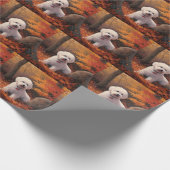 Bichon Frise in herfstbladeren Herfst Inspire Cadeaupapier (Hoek)