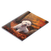 Bichon Frise in herfstbladeren Herfst Inspire Notitieboek (Linkerzijde)