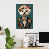 Bichon Frise In Suit Poster, Bichon Frise Poster (Thuiskantoor)