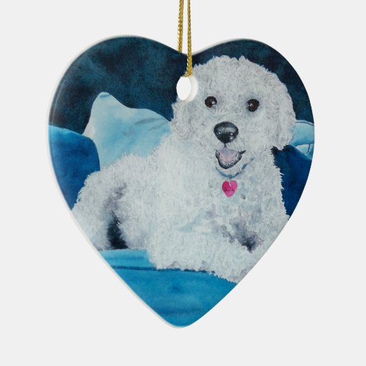 Bichon Frise Keramisch Ornament (Rechts)