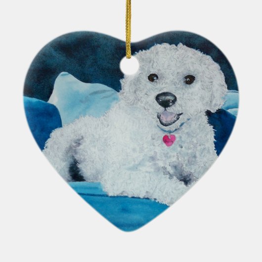 Bichon Frise Keramisch Ornament (Achterkant)
