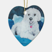 Bichon Frise Keramisch Ornament (Links)