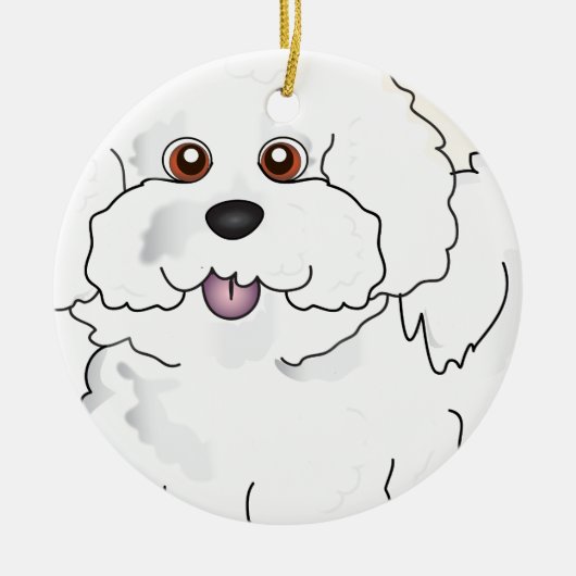 Bichon Frise Keramisch Ornament (Voorkant)
