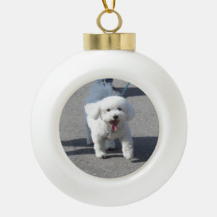 Bichon Frise keramisch sieraad Keramische Bal Ornament