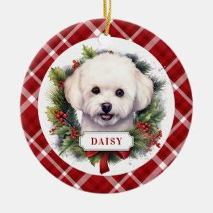 Bichon Frise keramische cirkel Ornament