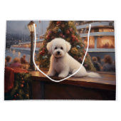 Bichon Frise Kerst Cruise: Pawsome Holiday Groot Cadeauzakje (Voorkant)