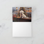 Bichon Frise Kerst Cruise: Pawsome Holiday Kaart (Binnen)