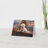 Bichon Frise Kerst Cruise: Pawsome Holiday Kaart (Voorkant)