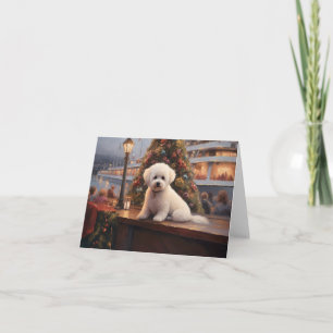 Bichon Frise Kerst Cruise: Pawsome Holiday Kaart
