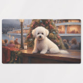 Bichon Frise Kerst Cruise: Pawsome Holiday Labels (Design 2)