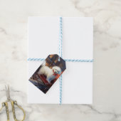 Bichon Frise Kerst Feestelijke Periode Cadeaulabel (Met Touw)