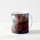 Bichon Frise Kerst Feestelijke Periode Koffiemok (Voorkant rechts)